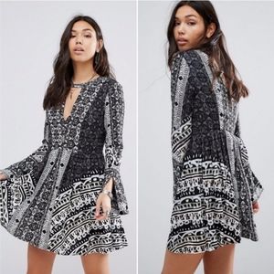 Free People Tegan Patterned Mini Dress